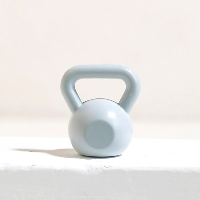 1Pcs Dollhouse Miniature Barbell Dumbbells Miniature Toy Model Fitness Mini Dumbbells Weights Lifting Equipment Accessories