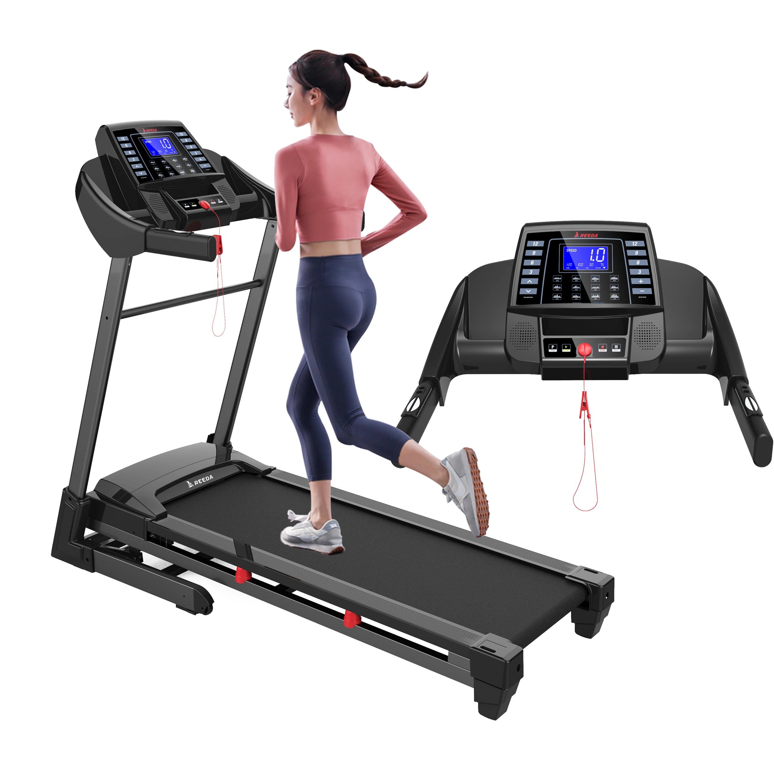 Treadmill for Home Gym  Folding Treadmills for Running and Walking Jogging Exercise with 12 Preset Programs  Easy Assembly