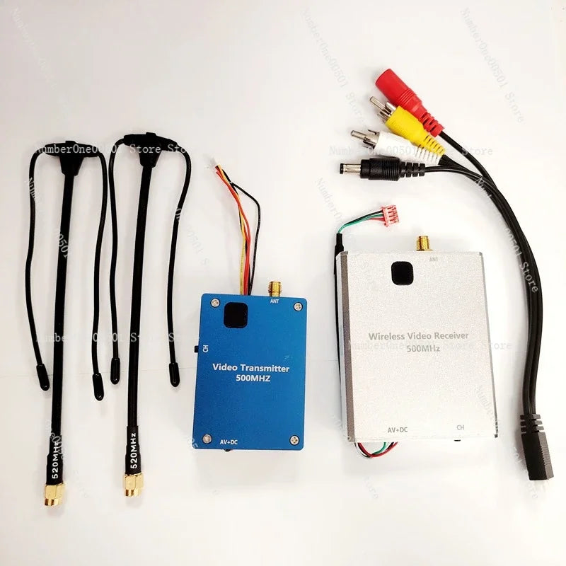 Wireless image transmission low-frequency 500MHz signal transmitter, video receiver, crossover machine, 8-channel wireless